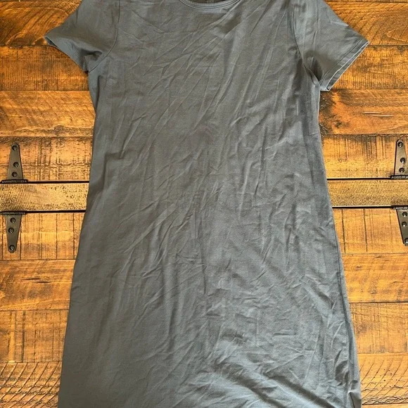Athleta Gray Tee Shirt Mini Dress - Picture 2 of 3